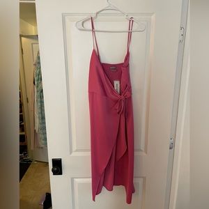 Never worn urban outfitters pink wrap dress